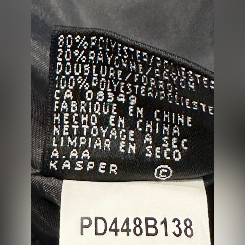 Solid Lined Charcoal, Gray One Button Jacket, Pan… - image 8